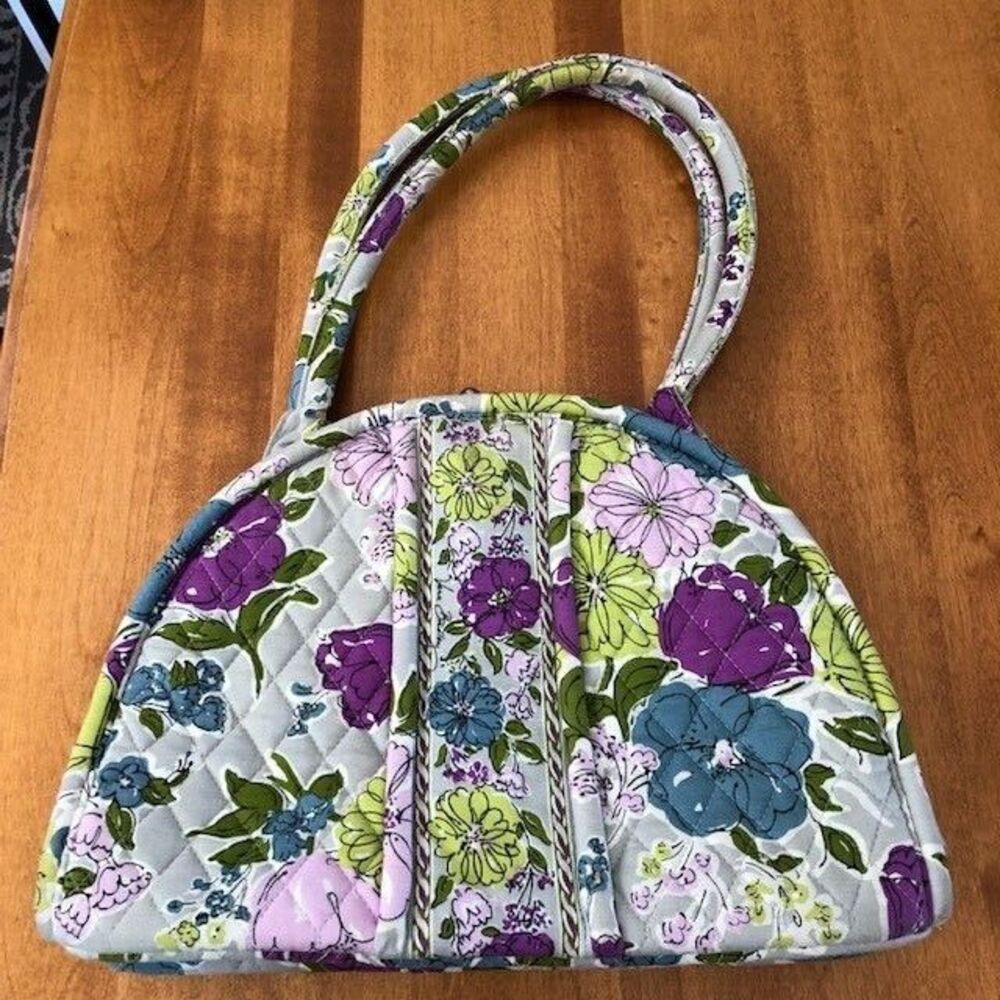 Vera Bradley Purse ELOISE WATERCOLOR Clamshell Floral Print Kisslock